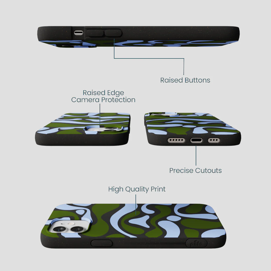 Black Curve and Flow iPhone 12/ iPhone 12 Pro Case - Image 3