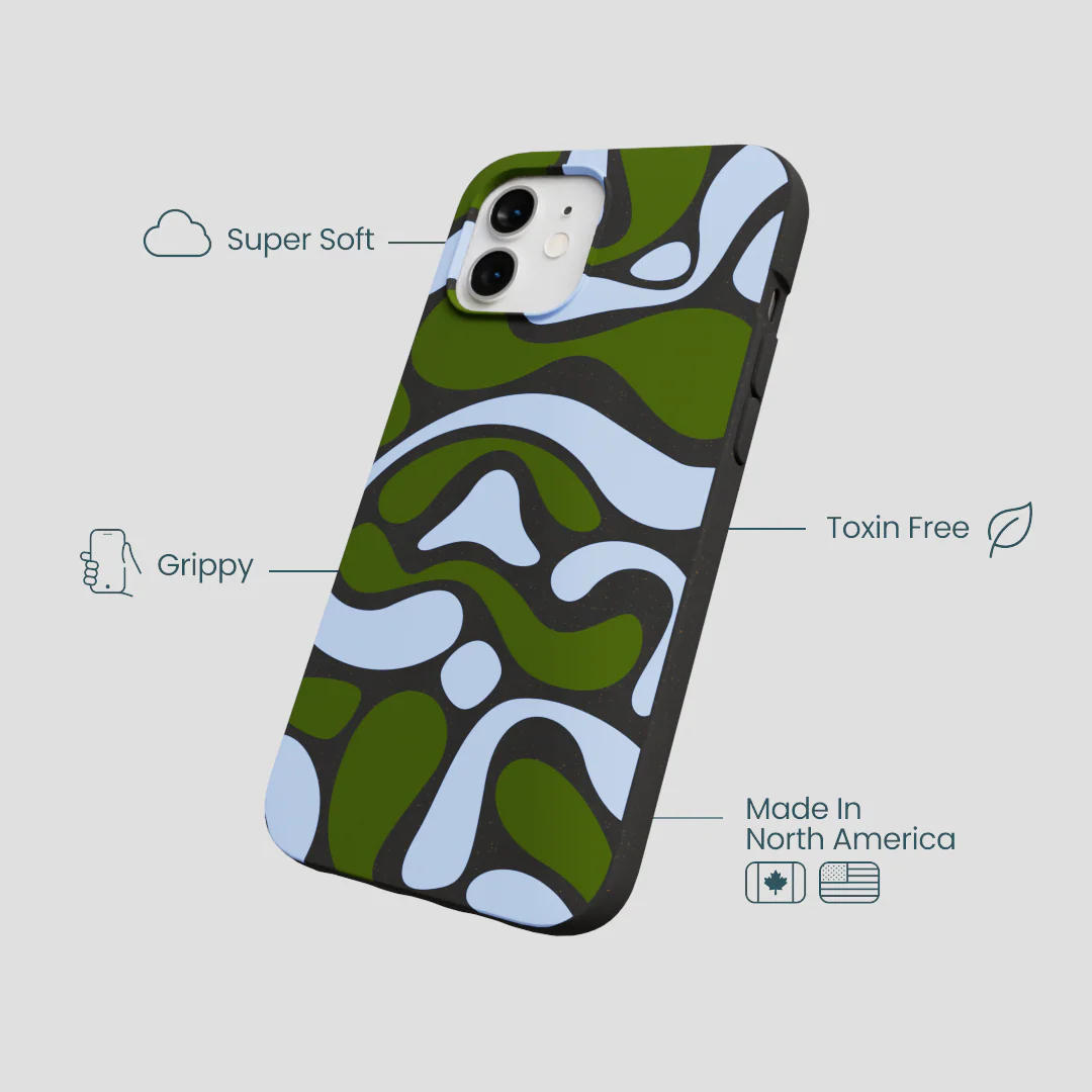 Black Curve and Flow iPhone 12/ iPhone 12 Pro Case - Image 4