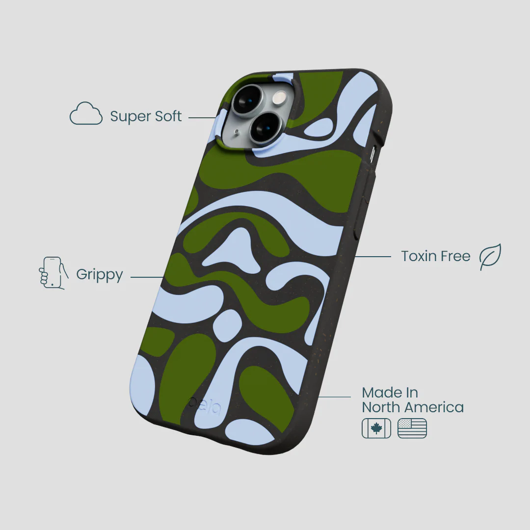 Black Curve and Flow iPhone 15 Case - Image 4