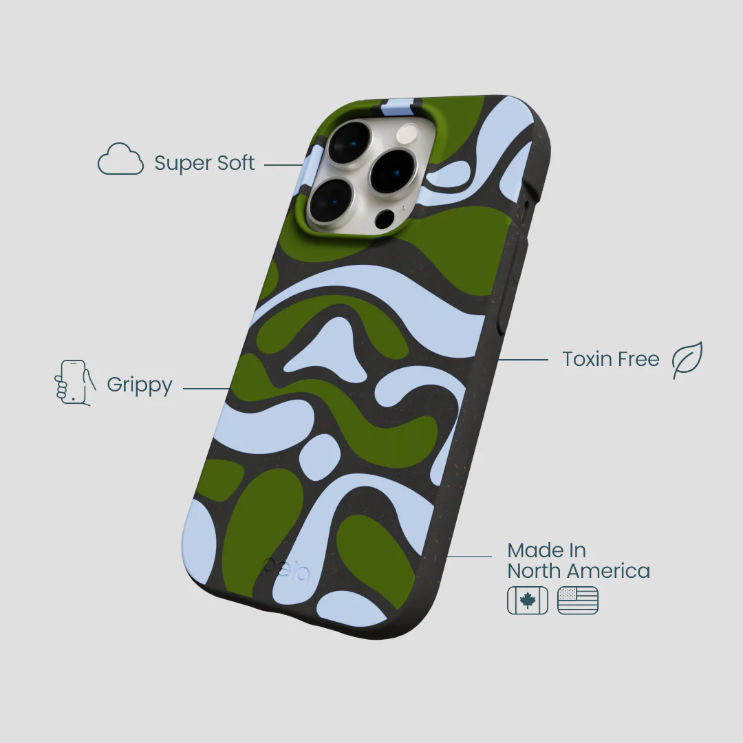 Black Curve and Flow iPhone 15 Pro Case - Image 4