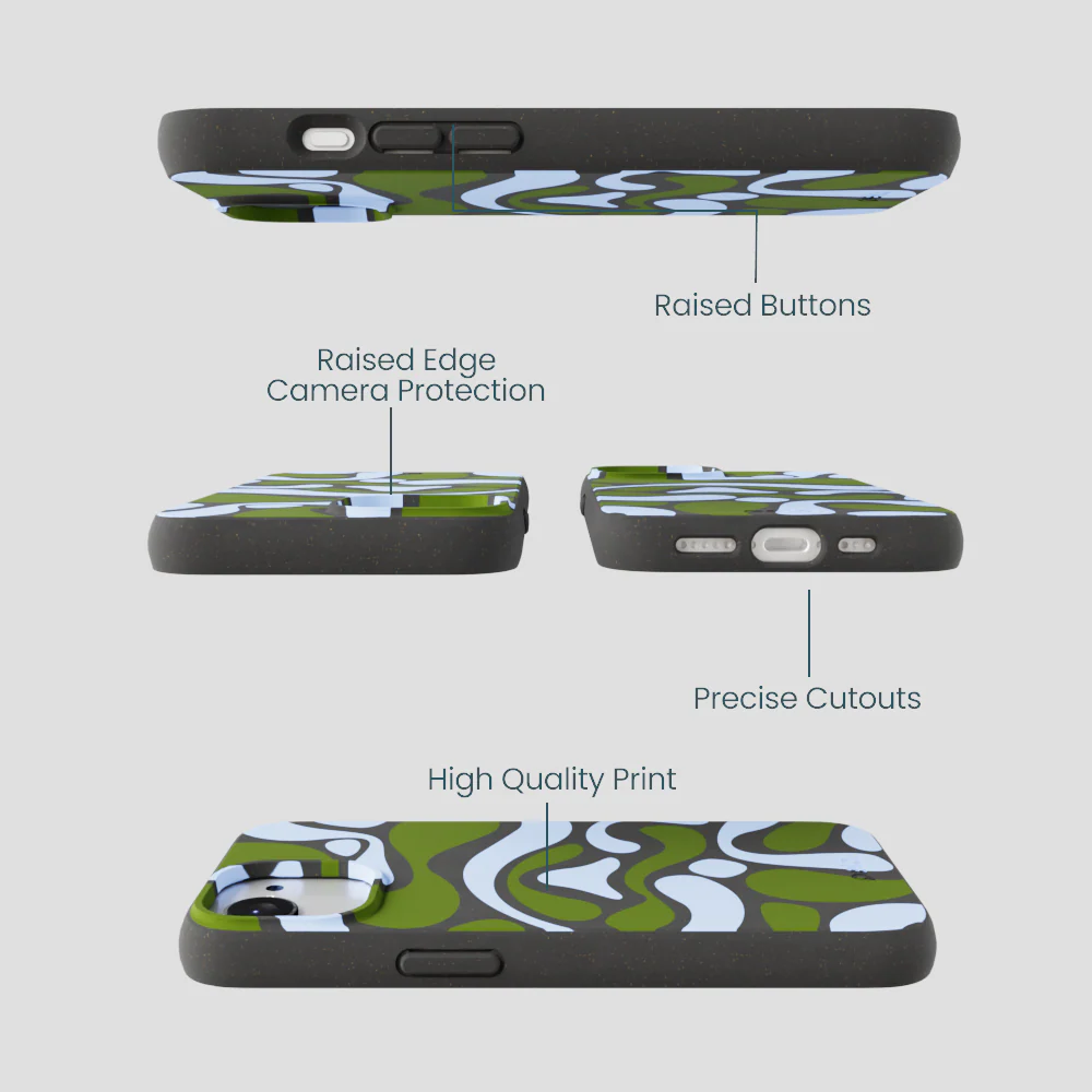 Black Curve and Flow iPhone 16e/17e Case - Image 3
