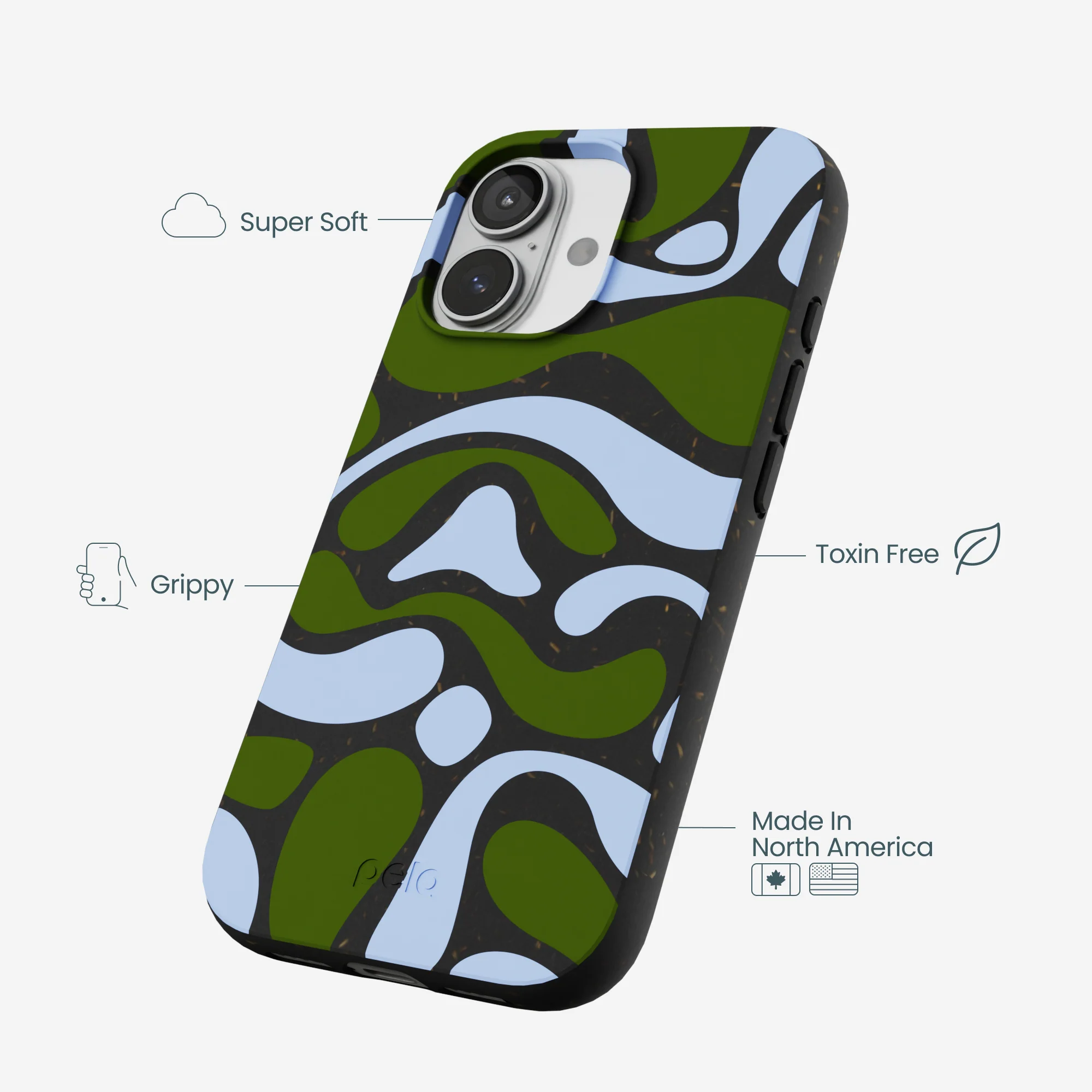 Black Curve and Flow iPhone 17 Case - Image 4