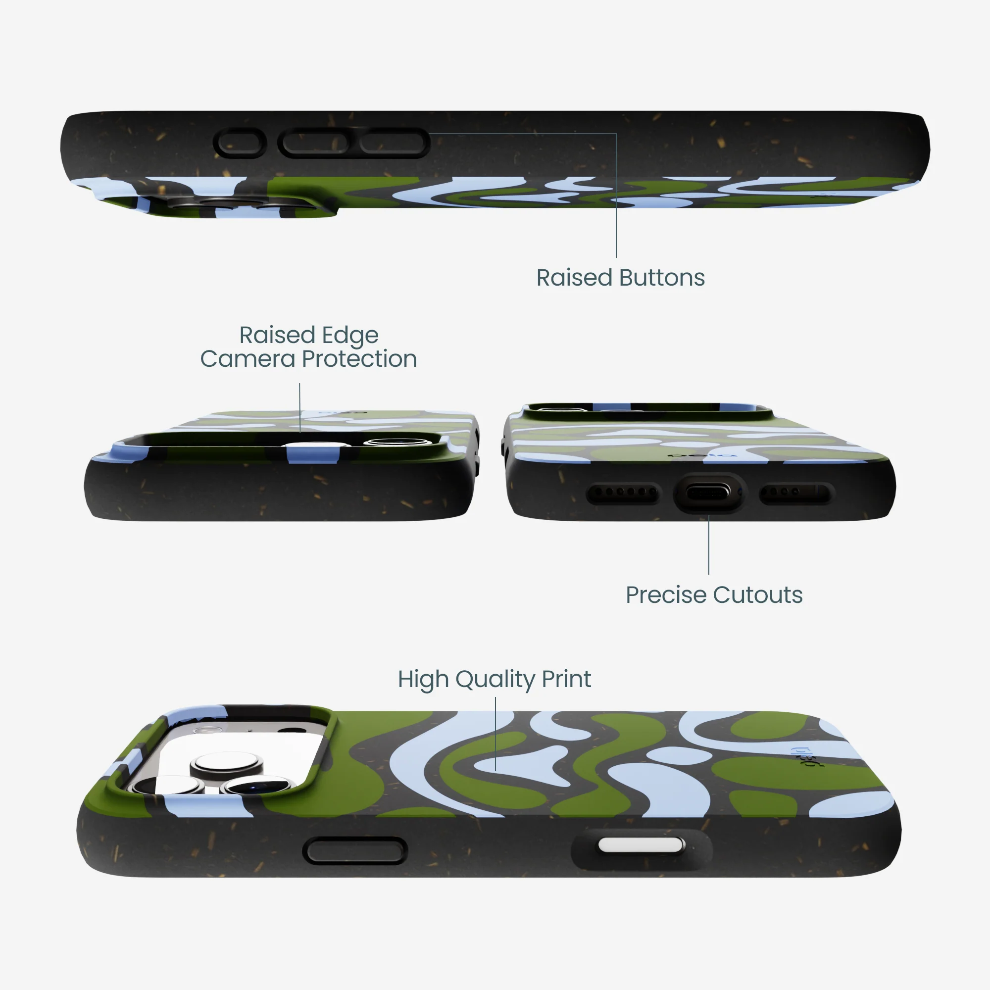Black Curve and Flow iPhone 17 Pro Max Case - Image 3