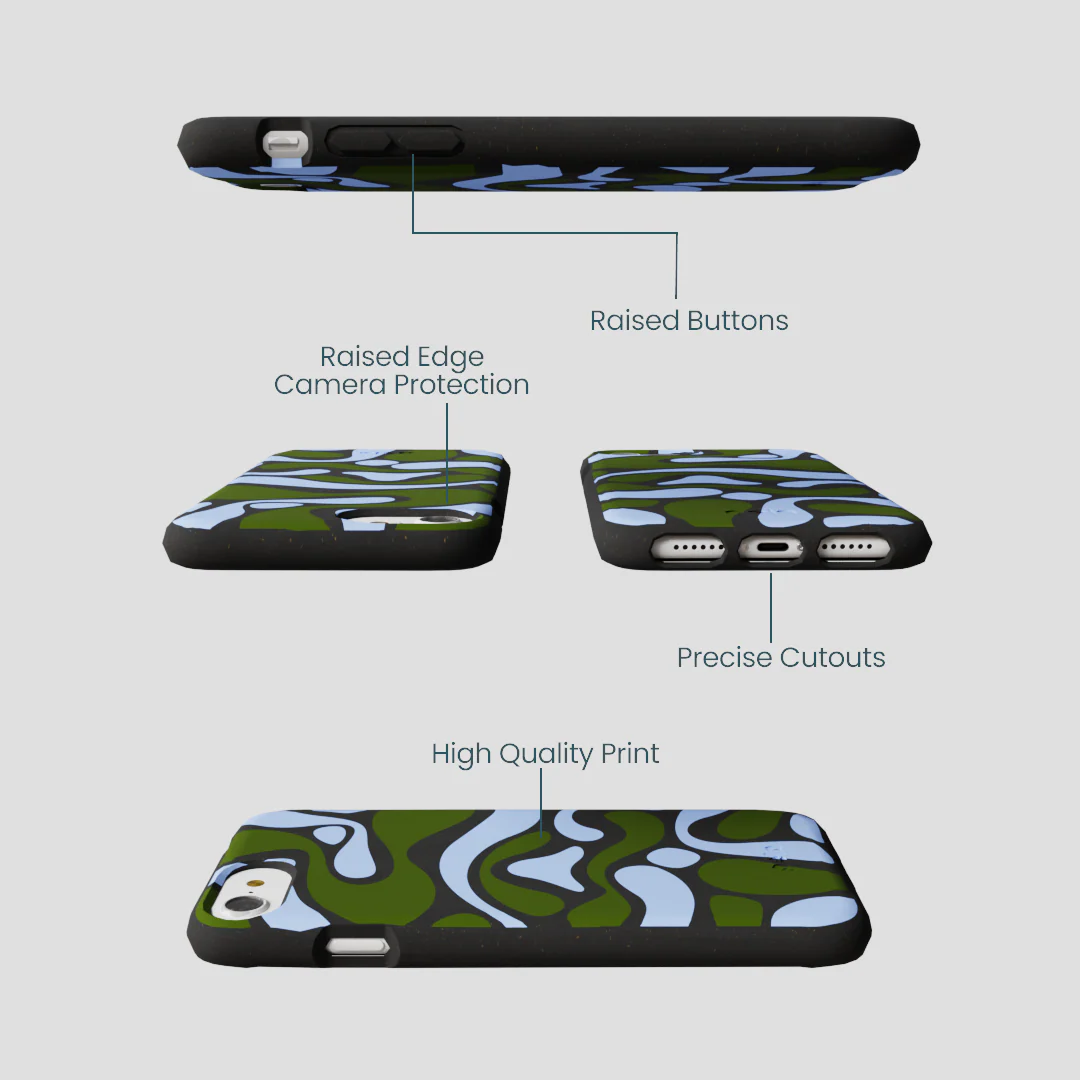 Black Curve and Flow iPhone 6/6s/7/8/SE Case - Image 3