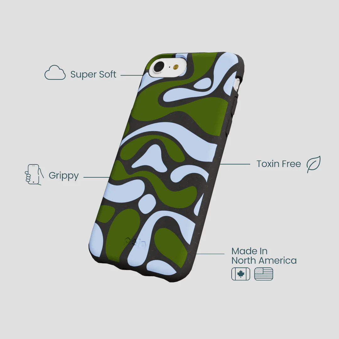Black Curve and Flow iPhone 6/6s/7/8/SE Case - Image 4