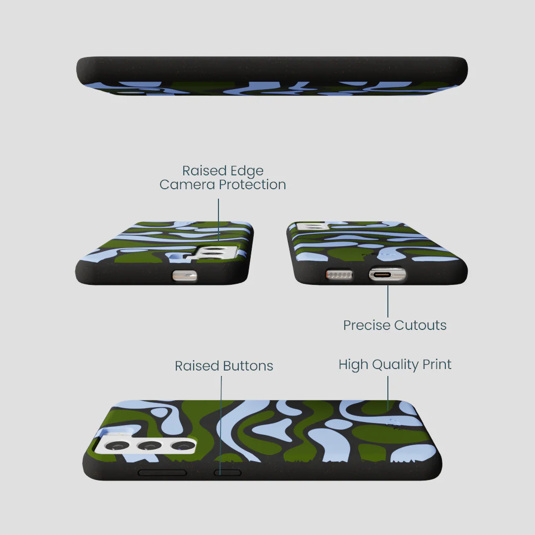 Black Curve and Flow Samsung Galaxy S21 Case - Image 3