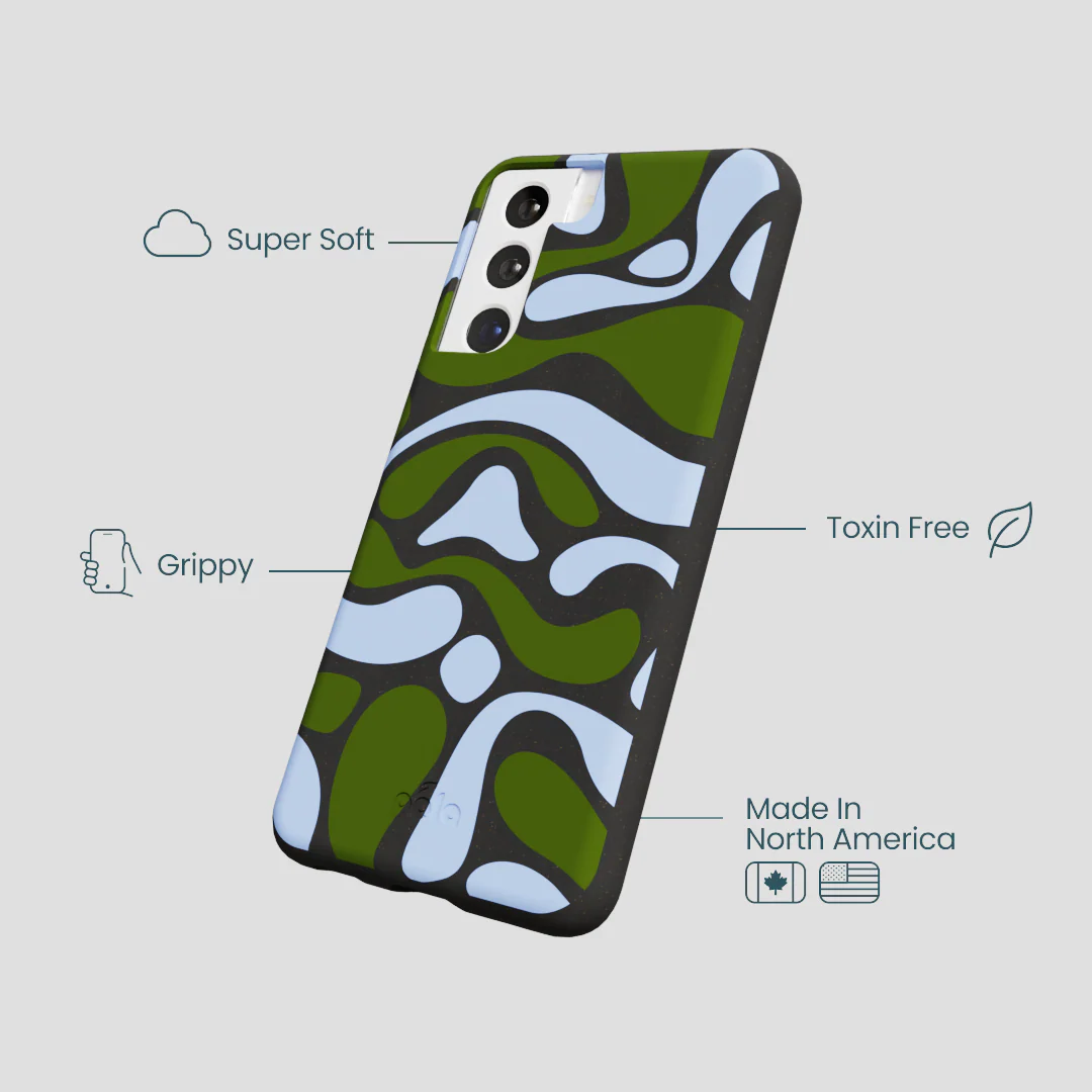 Black Curve and Flow Samsung Galaxy S21 Case - Image 4