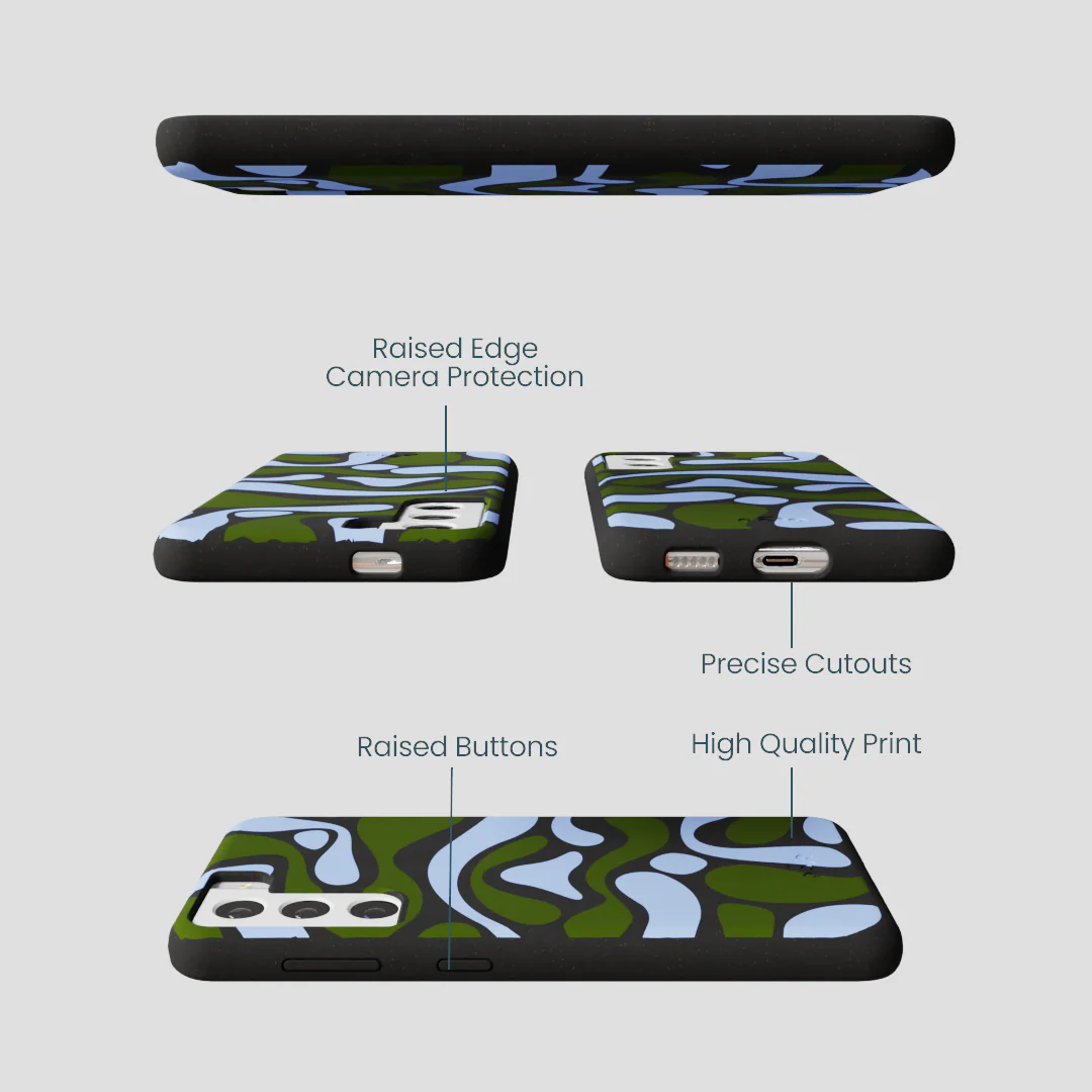 Black Curve and Flow Samsung Galaxy S22 Case - Image 3