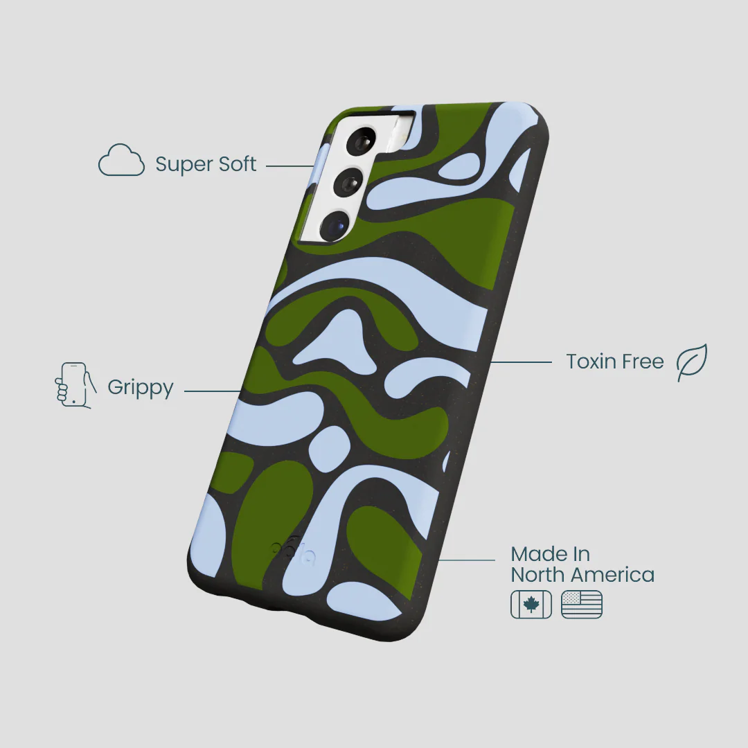 Black Curve and Flow Samsung Galaxy S22 Case - Image 4