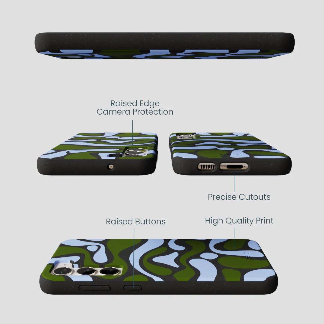 Black Curve and Flow Samsung Galaxy S23+(Plus) Case - Image 3