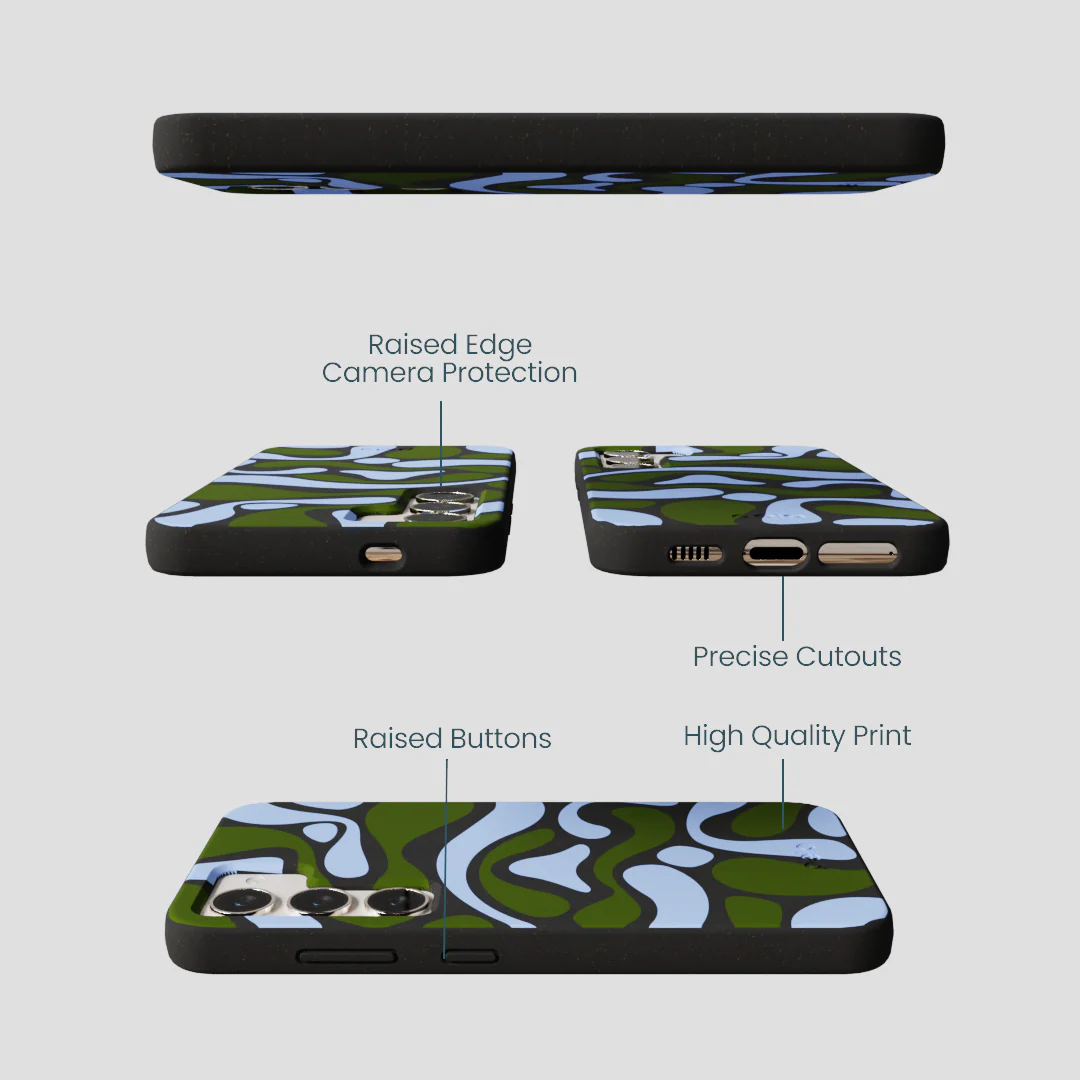 Black Curve and Flow Samsung Galaxy S24 Case - Image 3