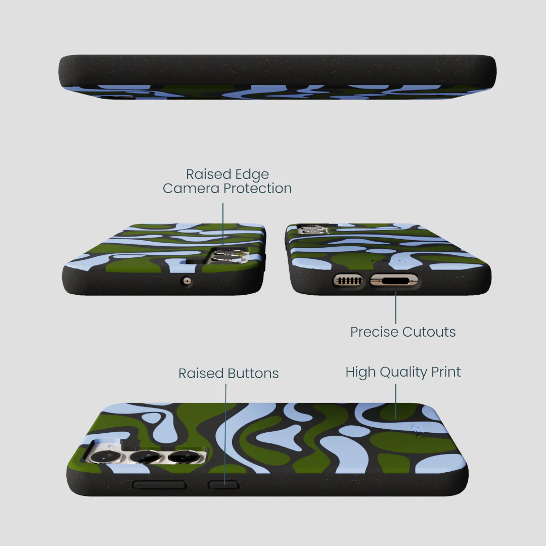 Black Curve and Flow Samsung Galaxy S24+(Plus) Case - Image 3