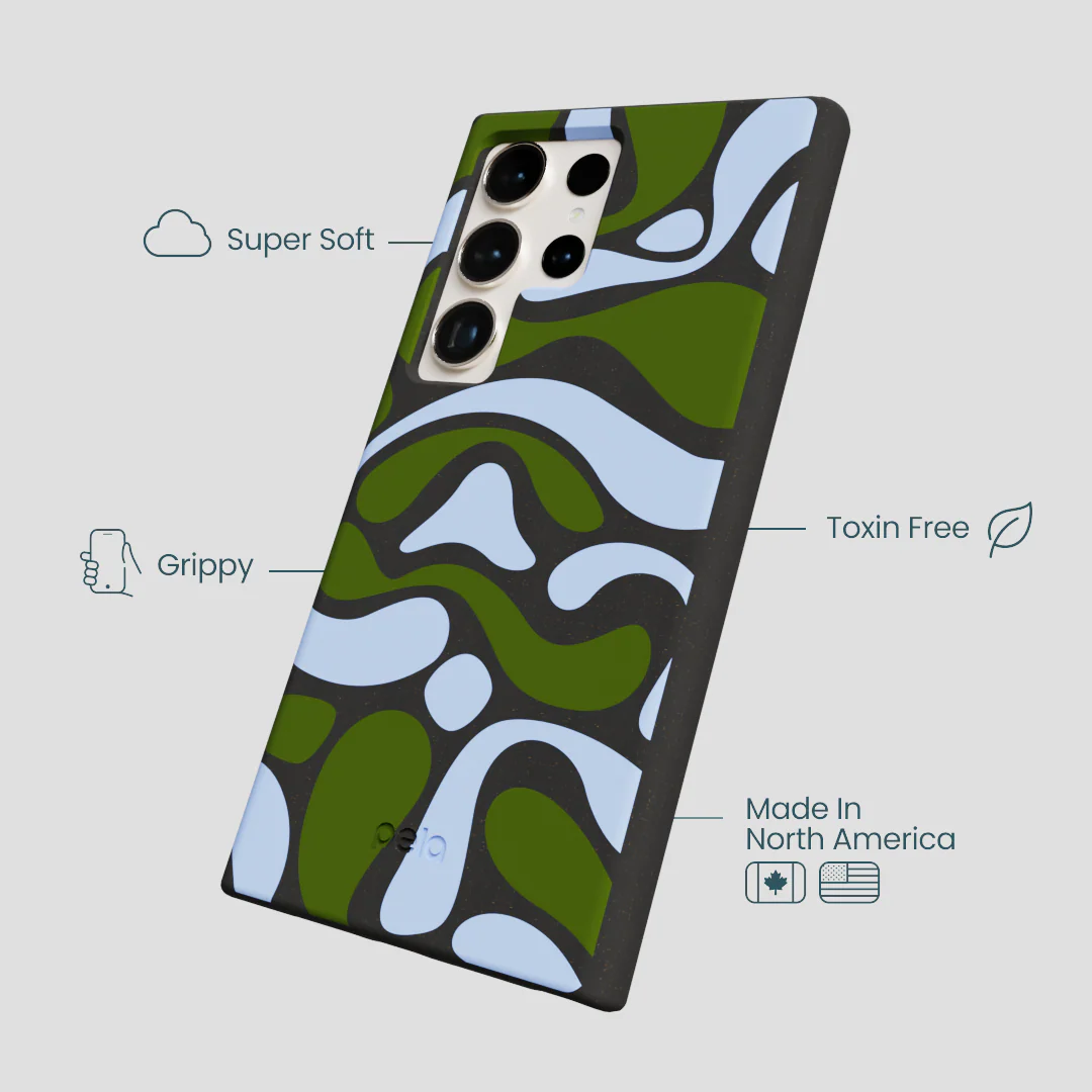 Black Curve and Flow Samsung Galaxy S24 Ultra Case - Image 4