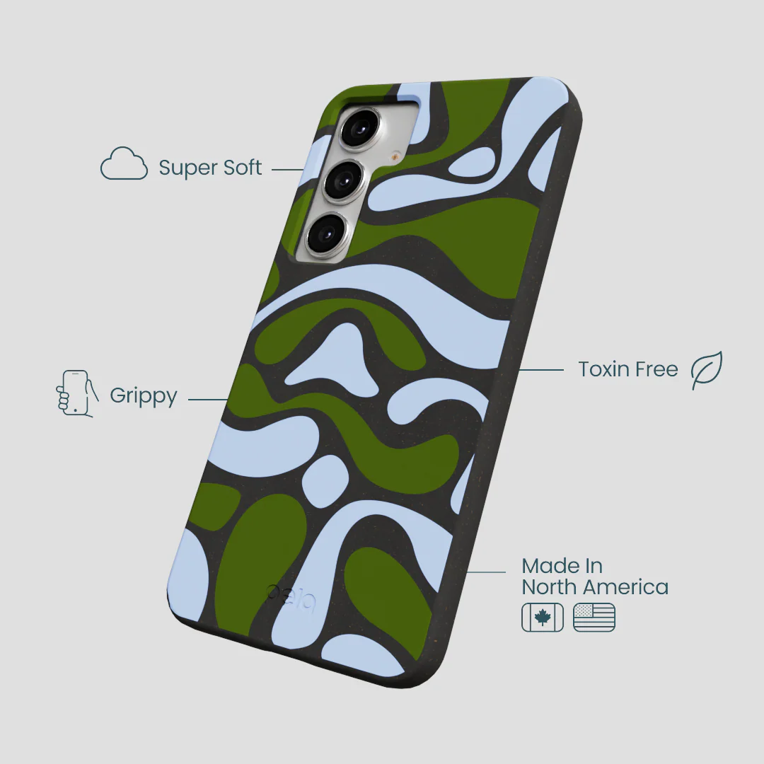 Black Curve and Flow Samsung Galaxy S25+(Plus) Case - Image 4