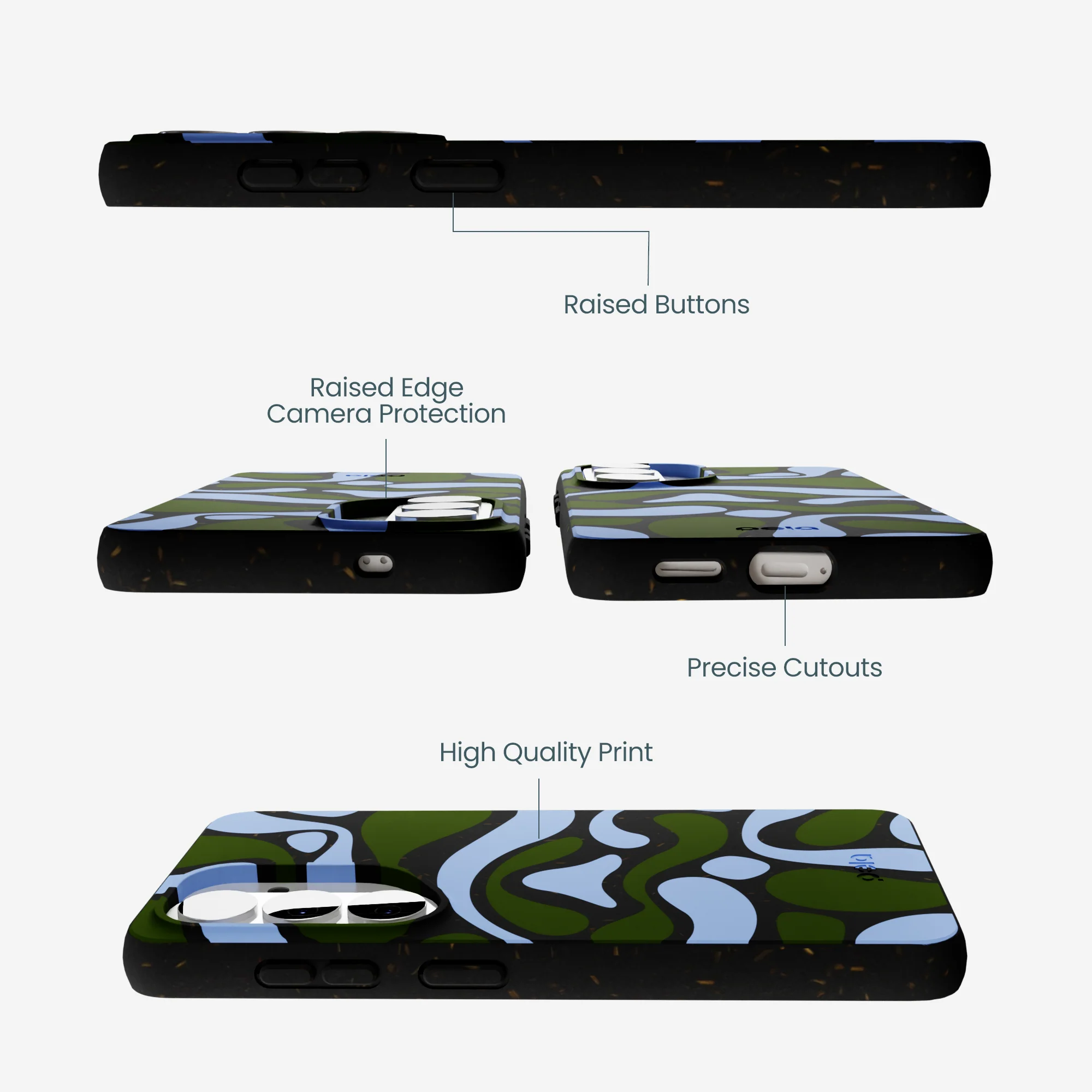 Black Curve and Flow Samsung Galaxy S26 Case - Image 3