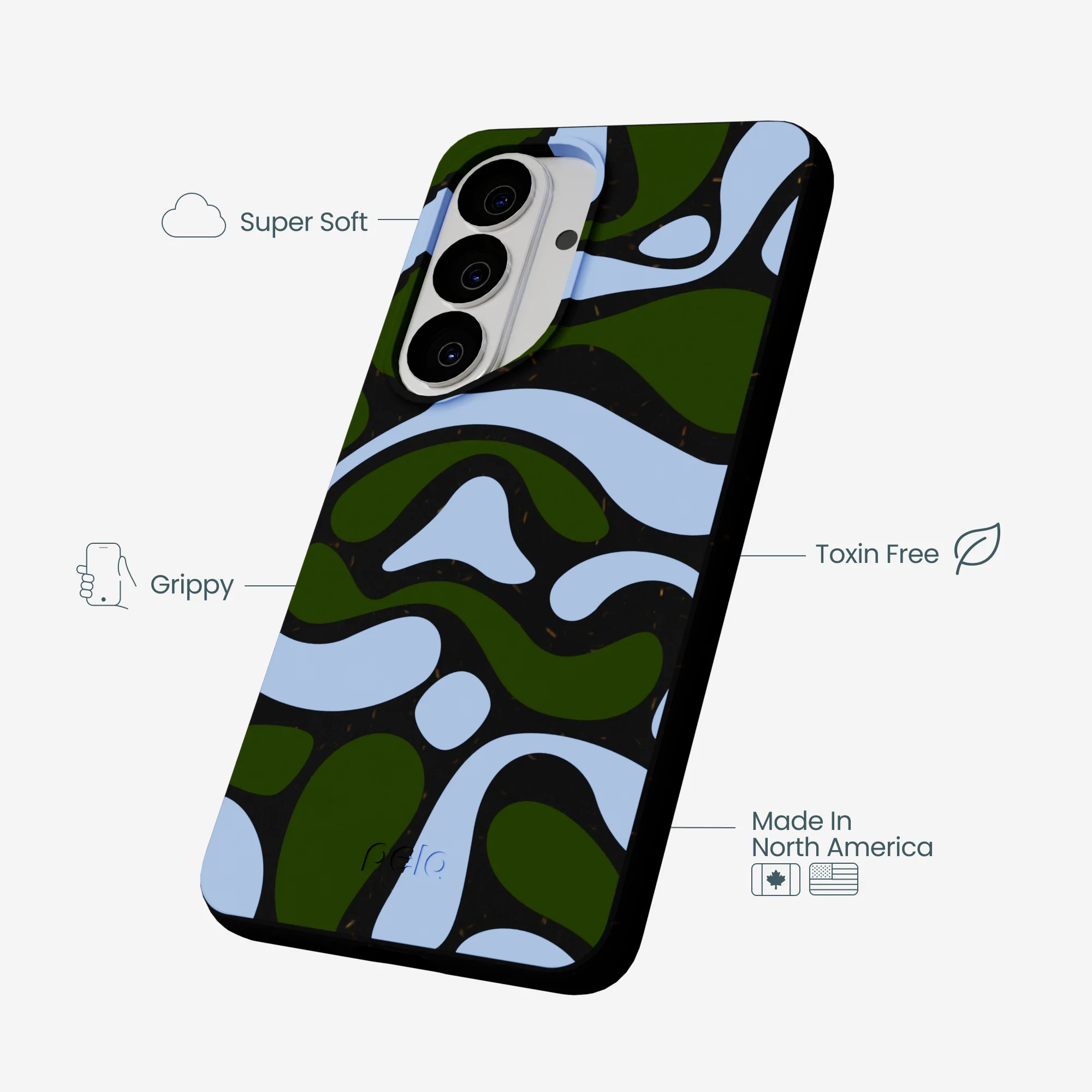 Black Curve and Flow Samsung Galaxy S26 Case - Image 4