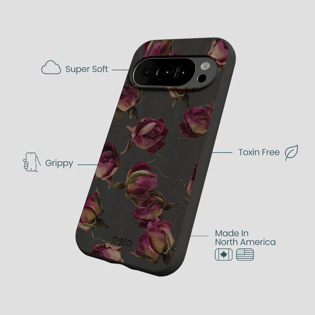 Black Dried Rosebuds Google Pixel 10/10 Pro Case - Image 4