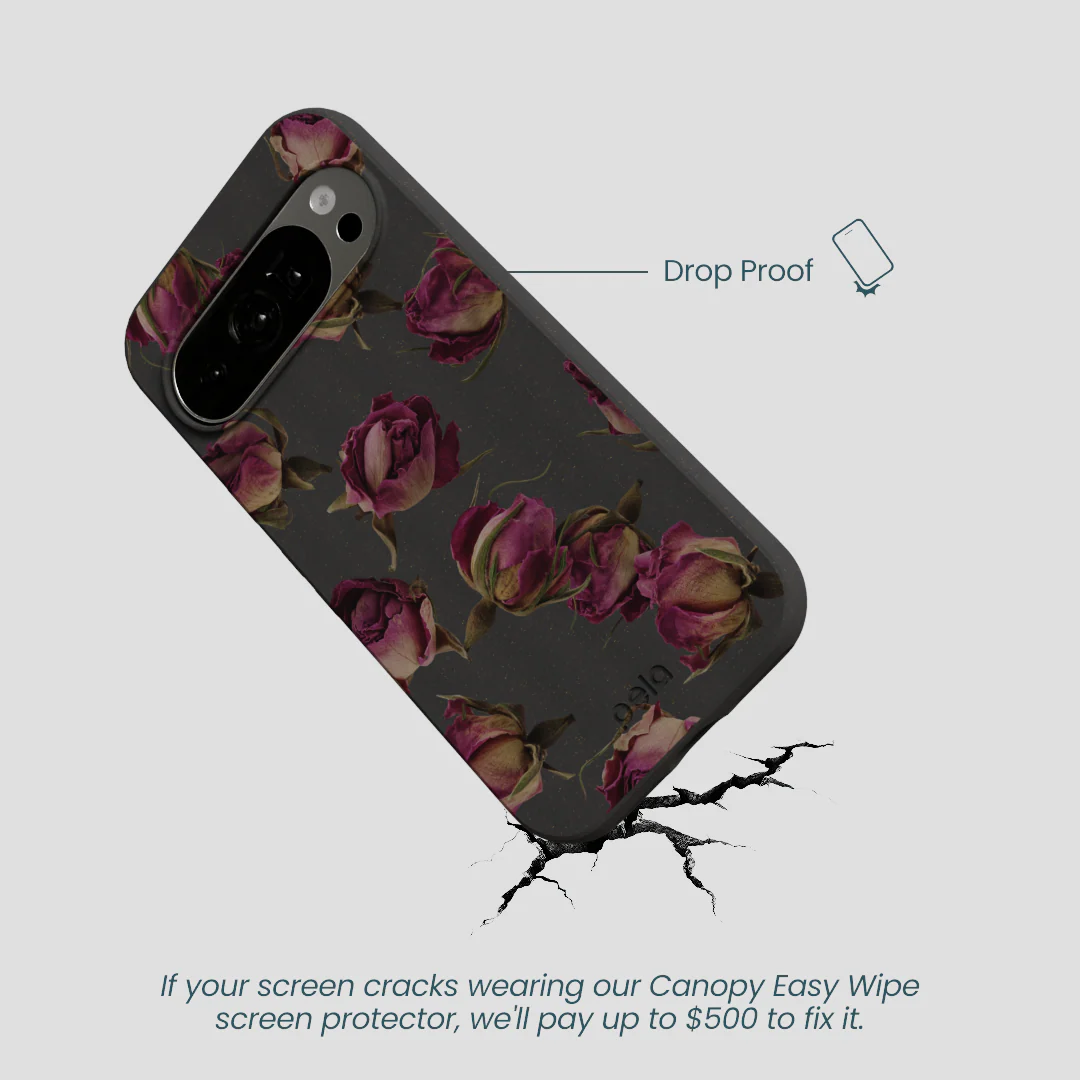 Black Dried Rosebuds Google Pixel 10/10 Pro Case - Image 5