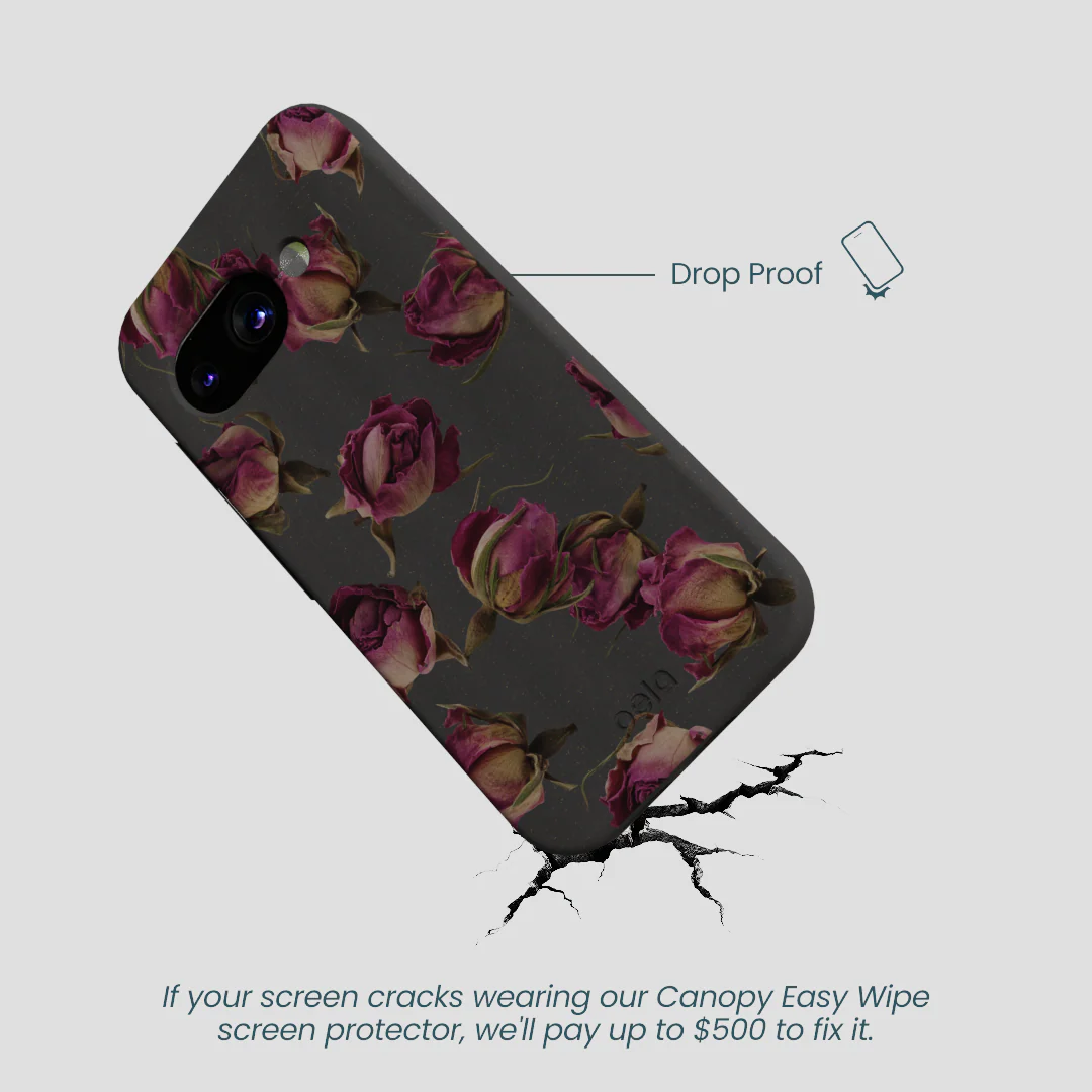 Black Dried Rosebuds Google Pixel 9a Case - Image 5