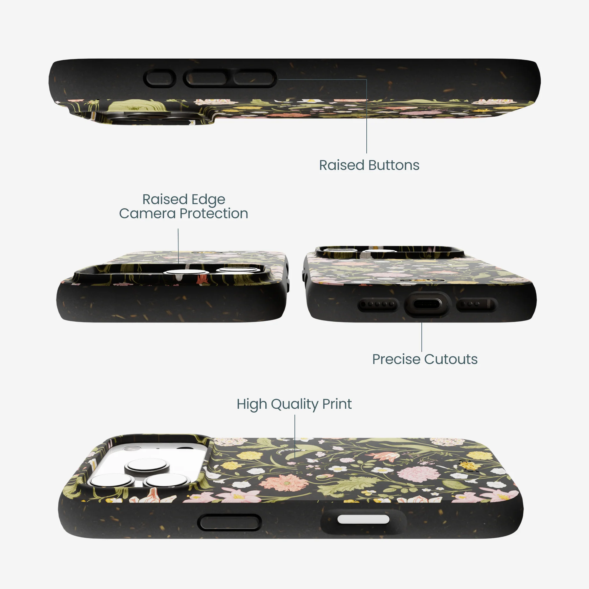 Black Fairy Forest iPhone 17 Pro Case - Image 3