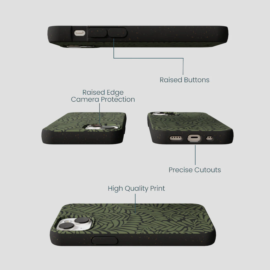 Black Fern Dreams iPhone 13 Mini Case - Image 3