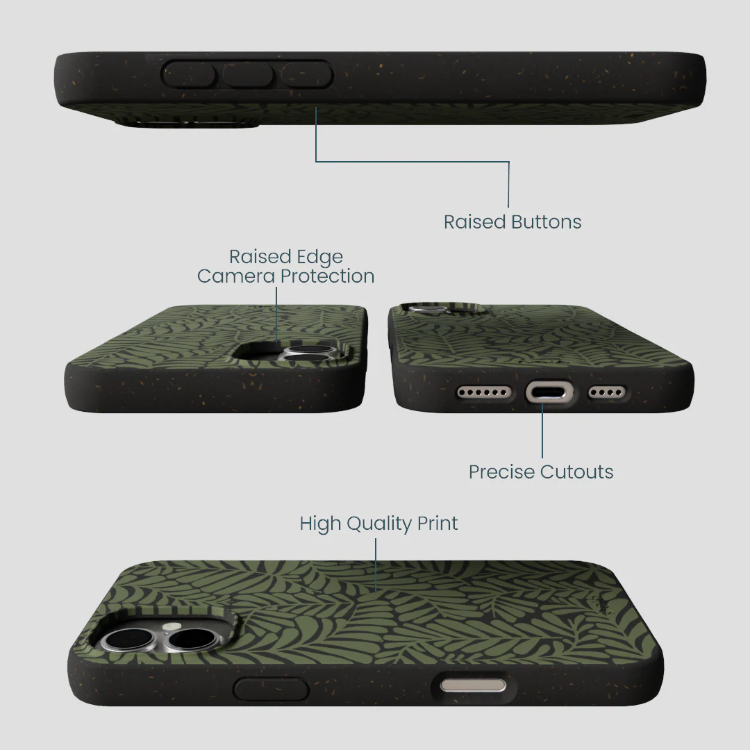 Black Fern Dreams iPhone 16 Plus Case - Image 3