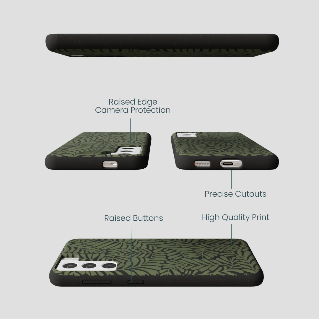 Black Fern Dreams Samsung Galaxy S21 Case - Image 3