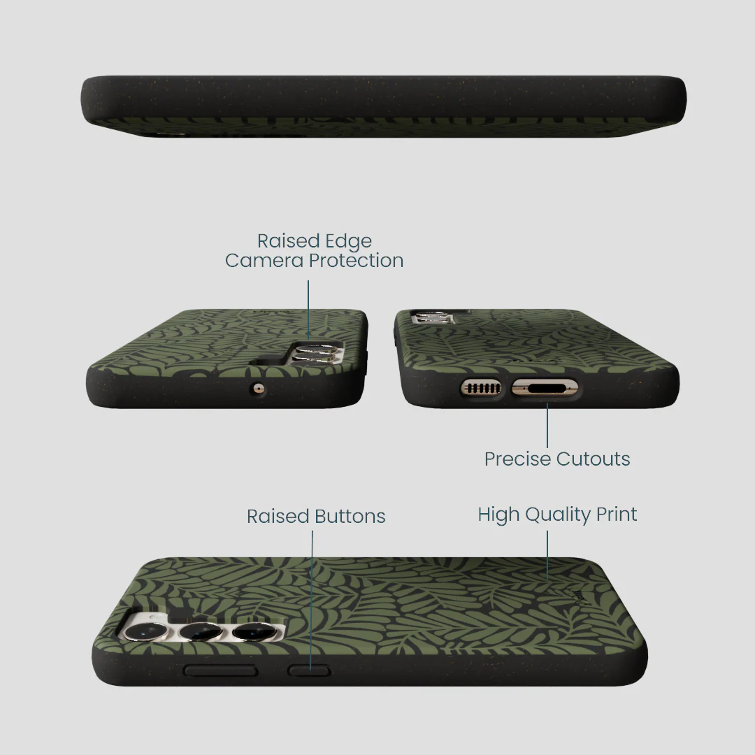 Black Fern Dreams Samsung Galaxy S24+(Plus) Case - Image 3