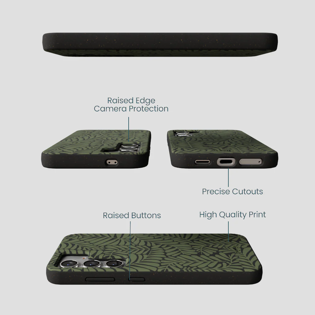 Black Fern Dreams Samsung Galaxy S25 Case - Image 3
