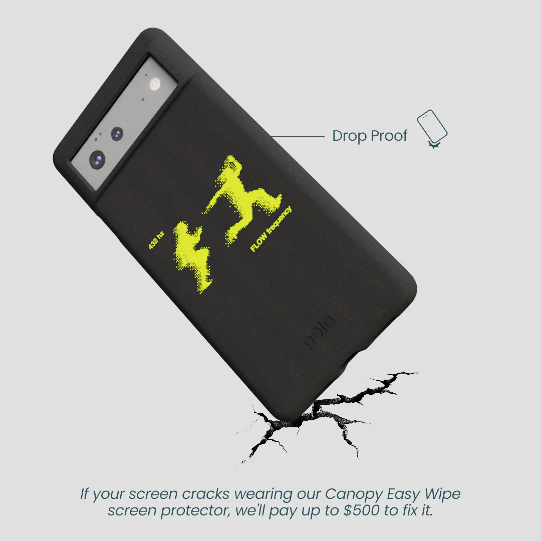 Black Flow Frequency Google Pixel 6a Case - Image 5