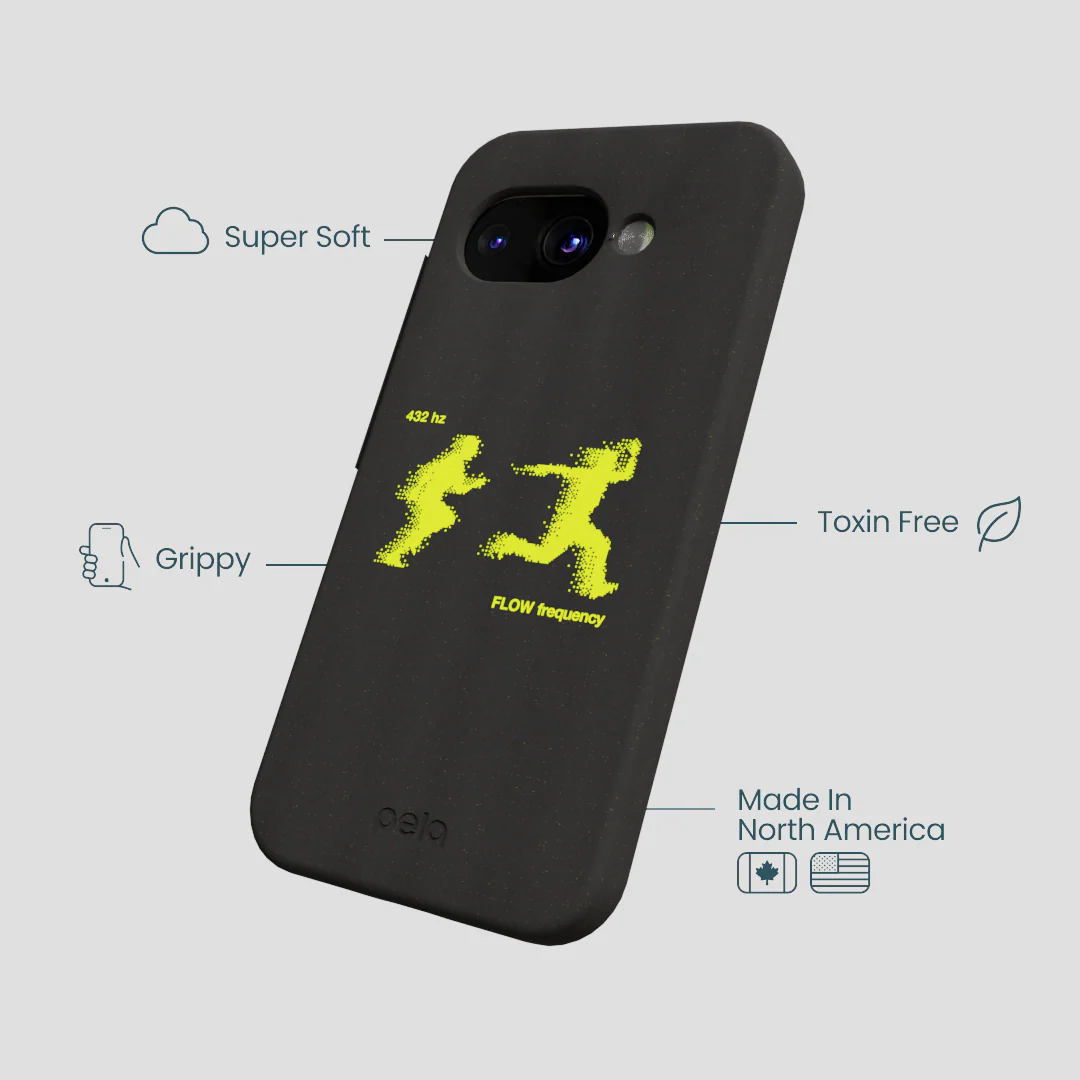 Black Flow Frequency Google Pixel 9a Case - Image 4