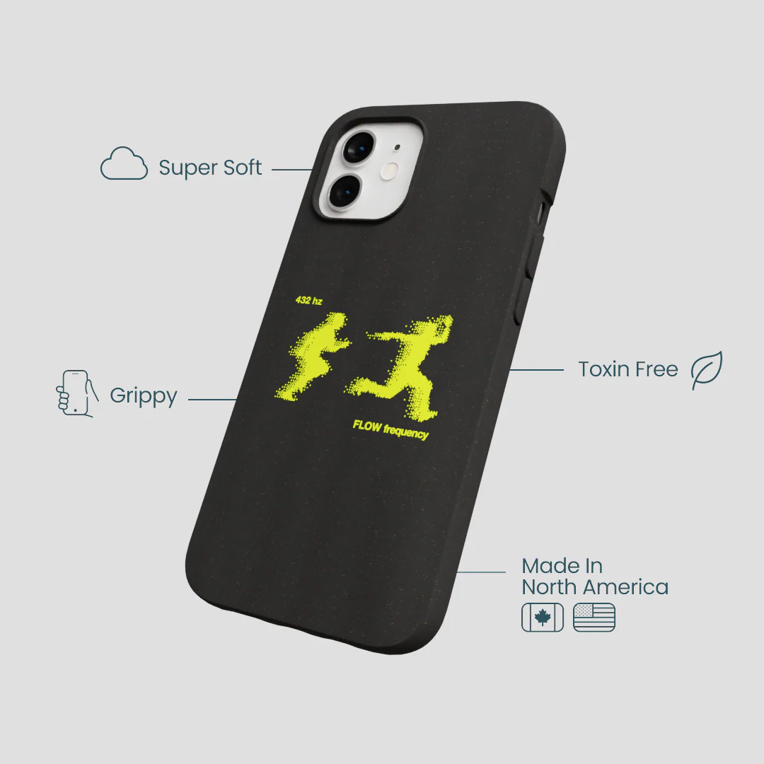 Black Flow Frequency iPhone 12/ iPhone 12 Pro Case - Image 4