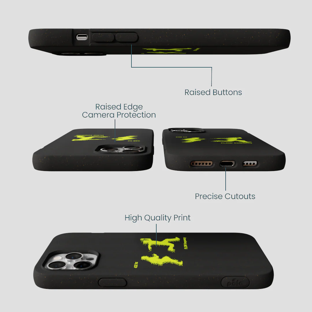 Black Flow Frequency iPhone 12 Pro Max Case - Image 3