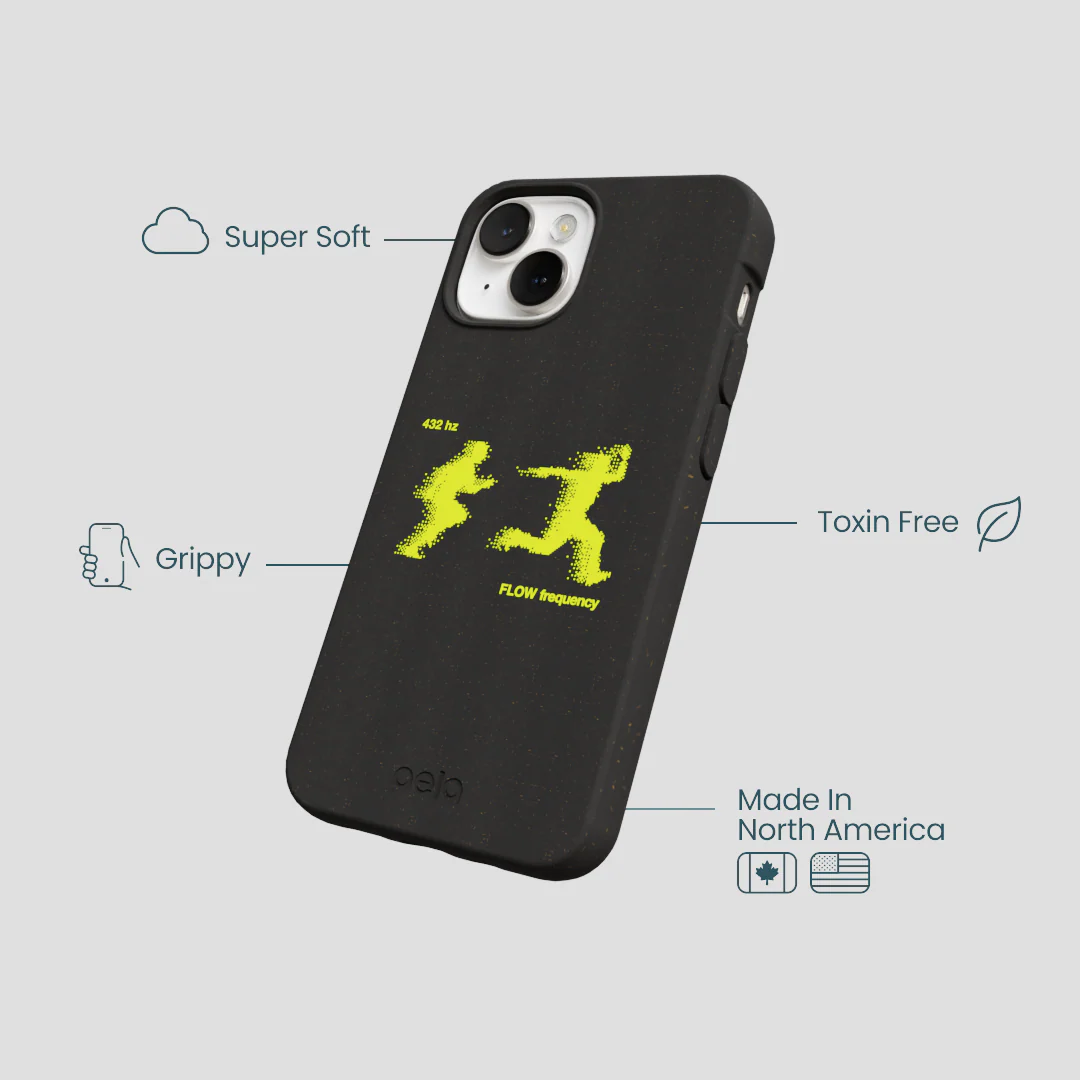 Black Flow Frequency iPhone 13 Mini Case - Image 4