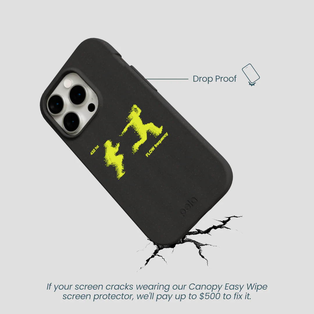 Black Flow Frequency iPhone 14 Pro Case - Image 5