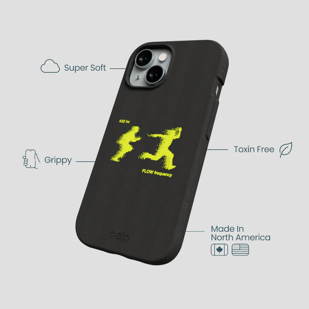 Black Flow Frequency iPhone 15 Case - Image 4