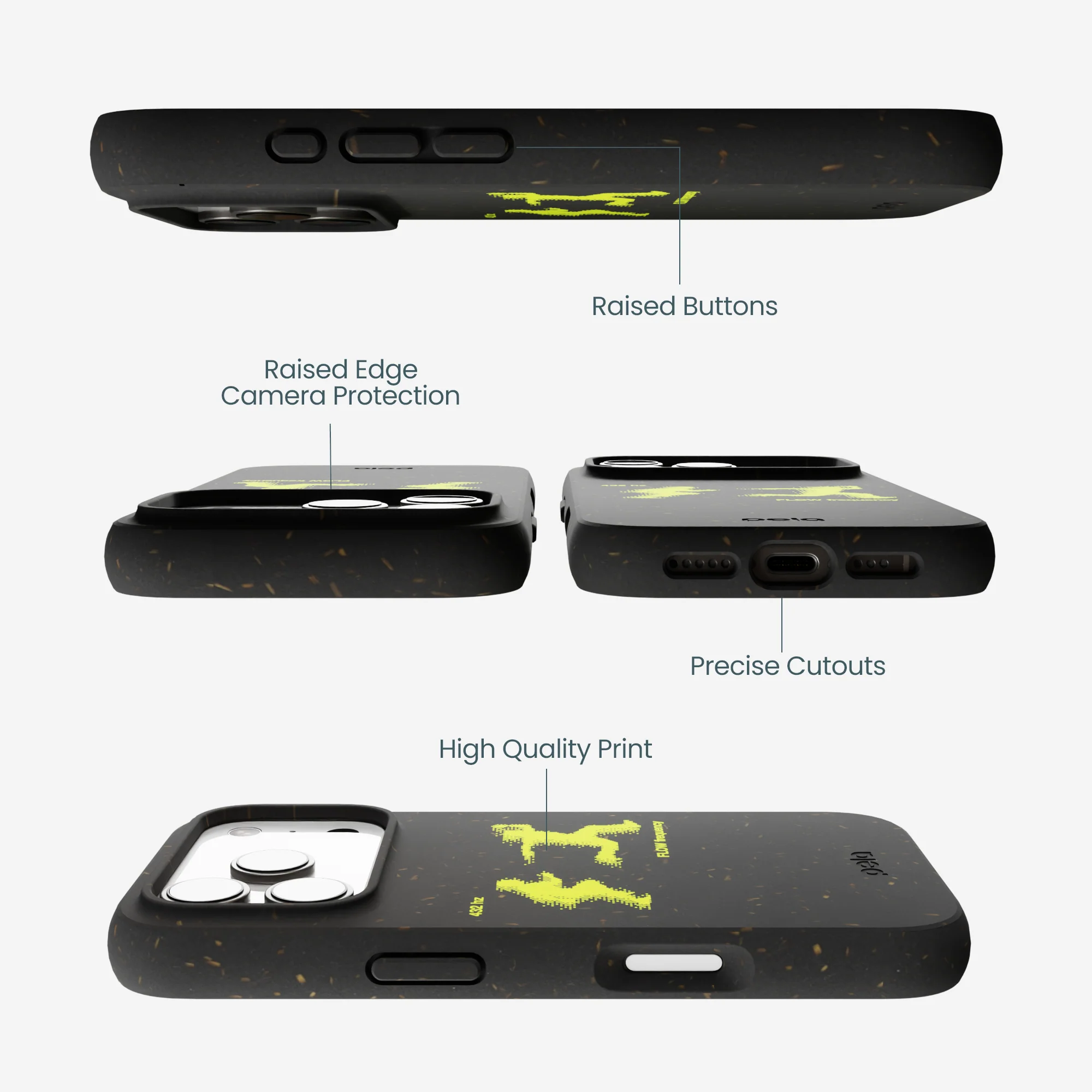 Black Flow Frequency iPhone 17 Pro Case - Image 3