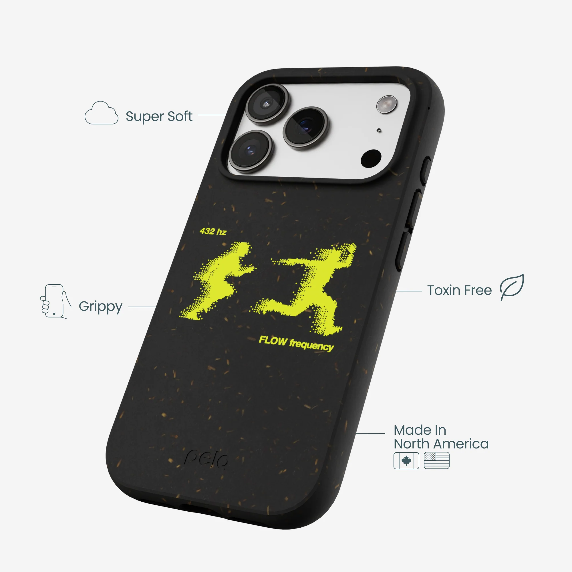 Black Flow Frequency iPhone 17 Pro Case - Image 4