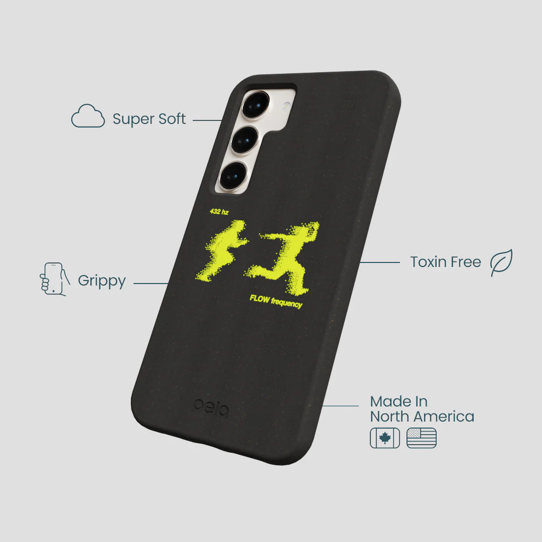 Black Flow Frequency Samsung Galaxy S23 Case - Image 4