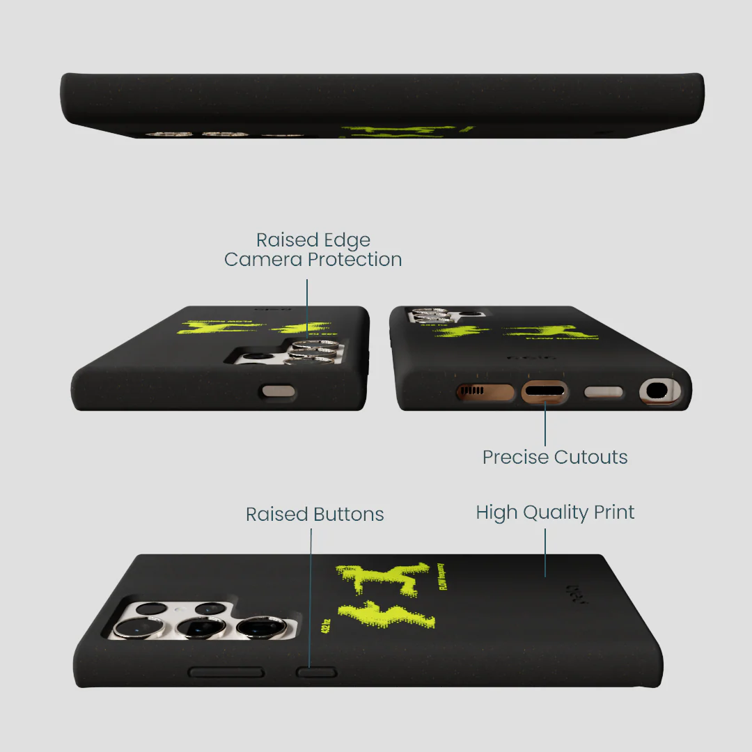 Black Flow Frequency Samsung Galaxy S24 Ultra Case - Image 3