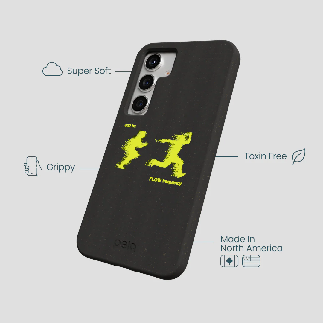 Black Flow Frequency Samsung Galaxy S25 Case - Image 4