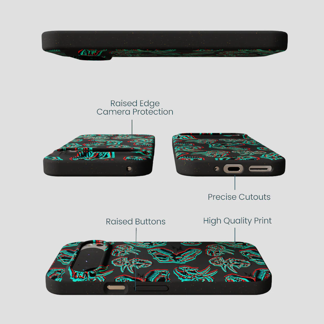 Black Fossilized Google Pixel 9/9 Pro Case - Image 2