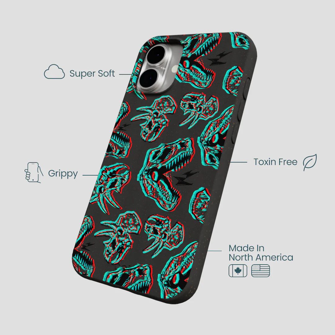Black Fossilized iPhone 16 Plus Case - Image 4