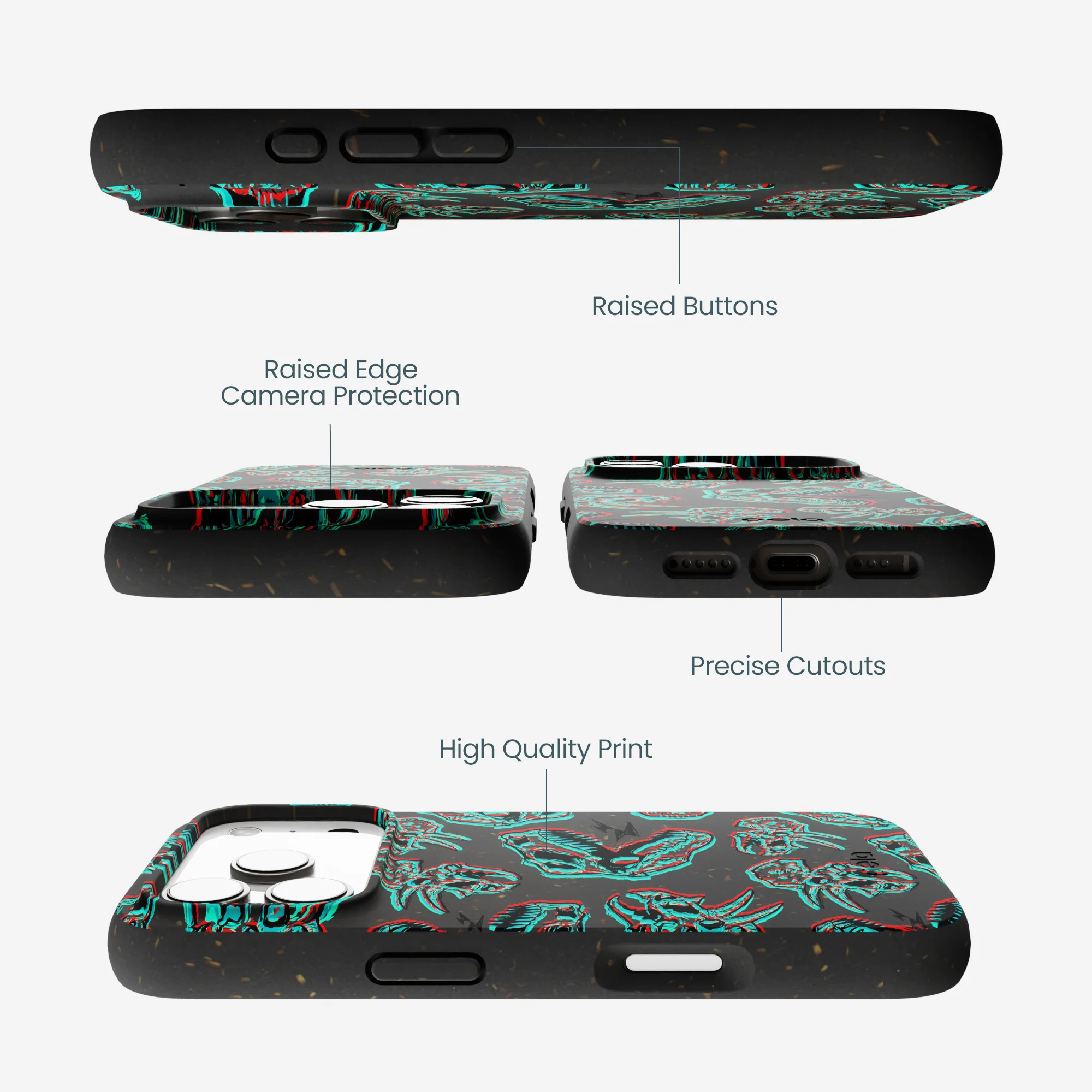 Black Fossilized iPhone 17 Pro Case - Image 3