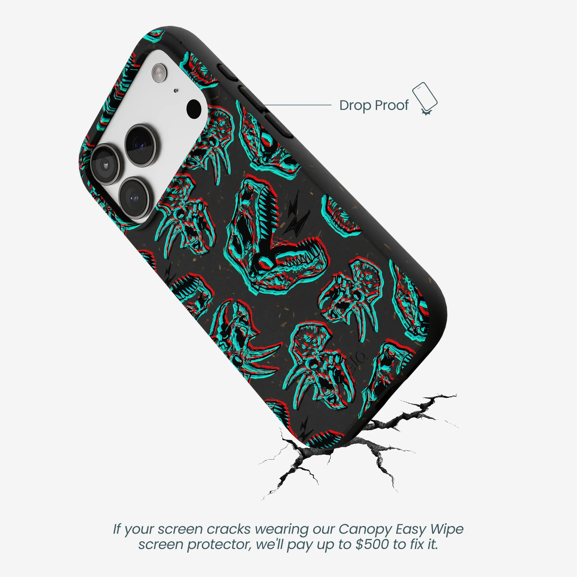 Black Fossilized iPhone 17 Pro Case - Image 5