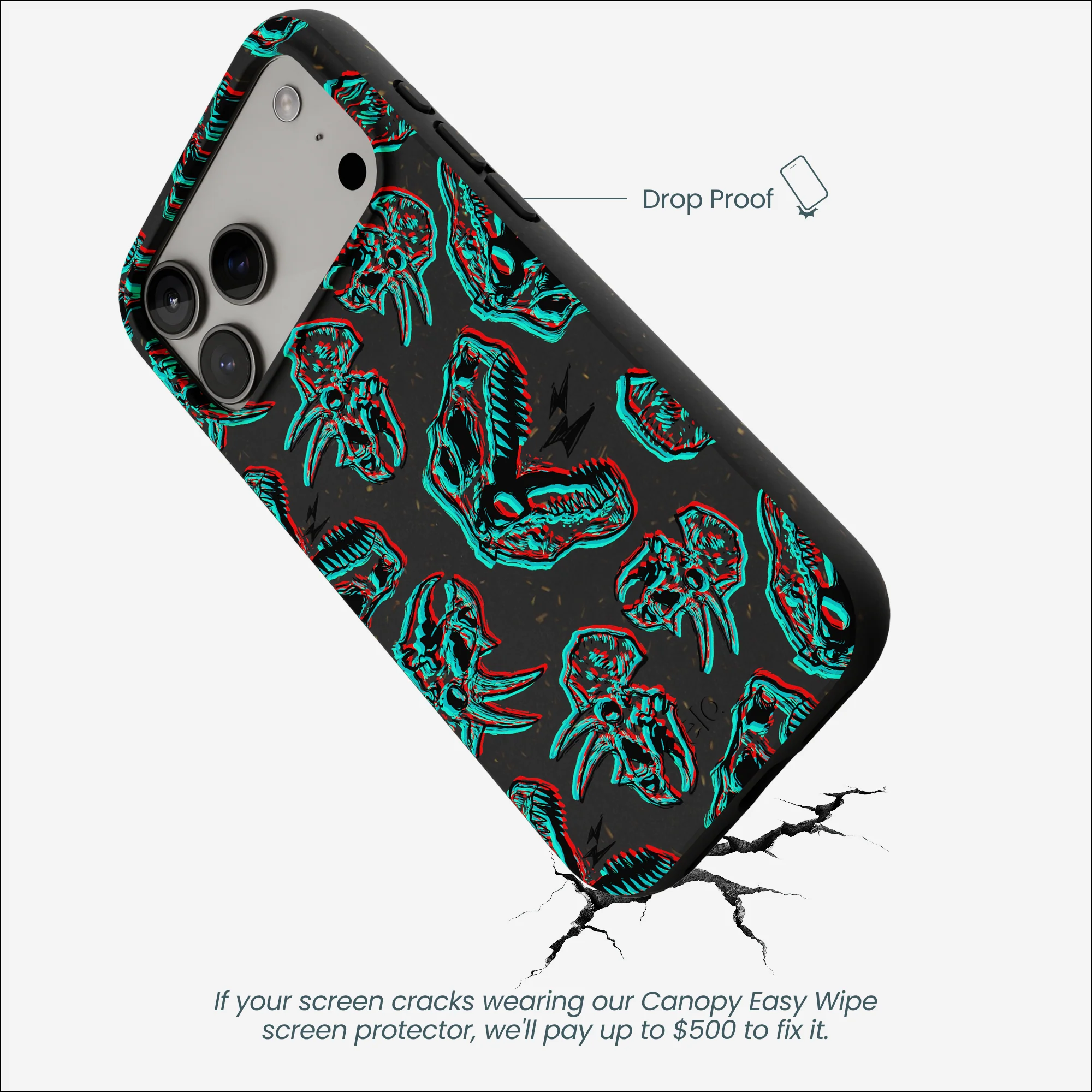 Black Fossilized iPhone 17 Pro Max Case - Image 5