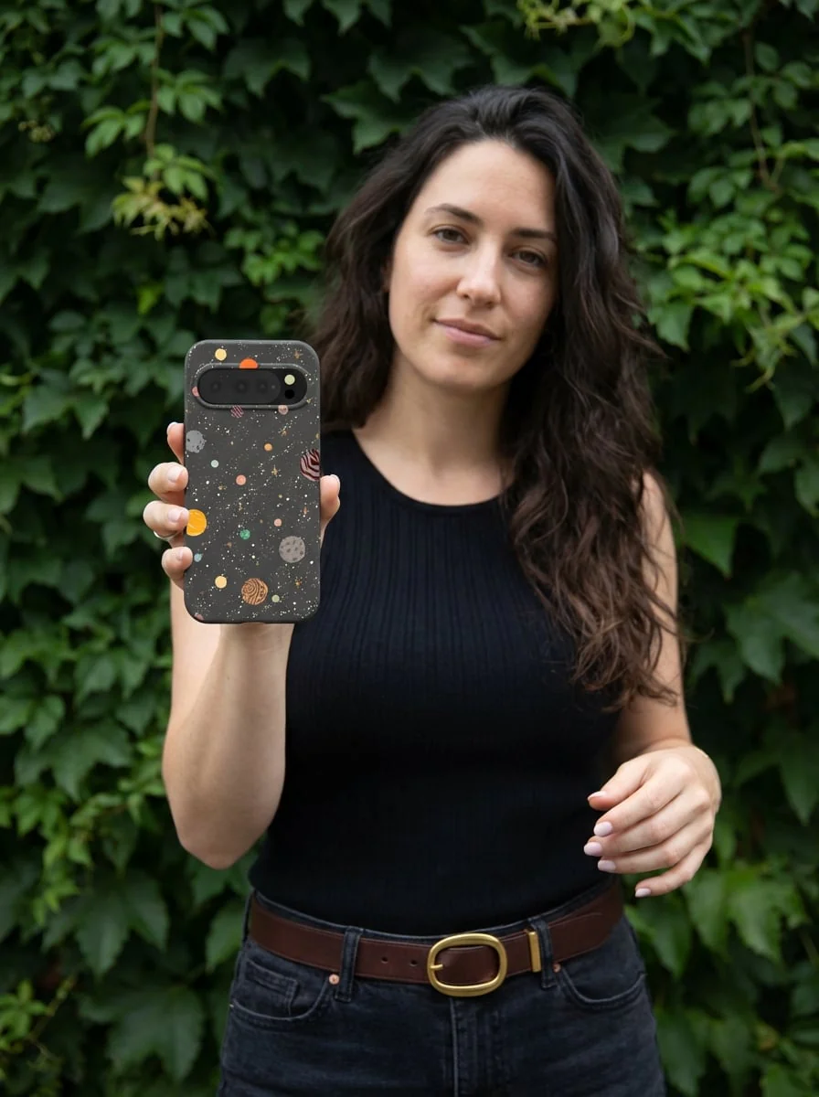 Black Galactic Glow Google Pixel 10/10 Pro Case - Image 6