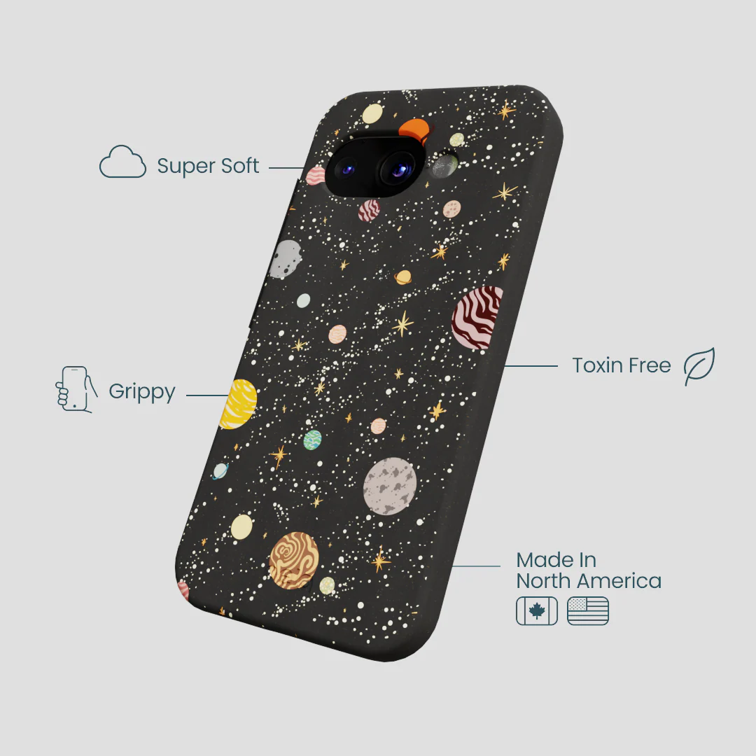 Black Galactic Glow Google Pixel 9a Case - Image 4