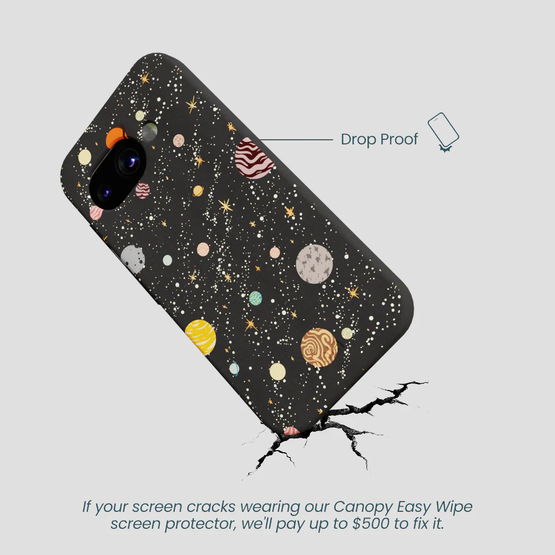 Black Galactic Glow Google Pixel 9a Case - Image 5