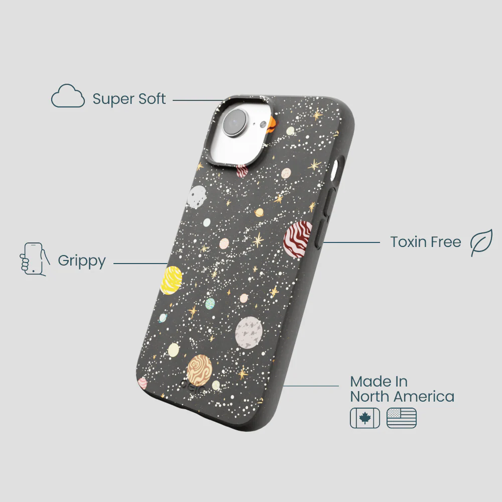 Black Galactic Glow iPhone 16e/17e Case - Image 4